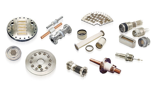 Various hermetic feedthroughs and components from CeramTec for medical devices