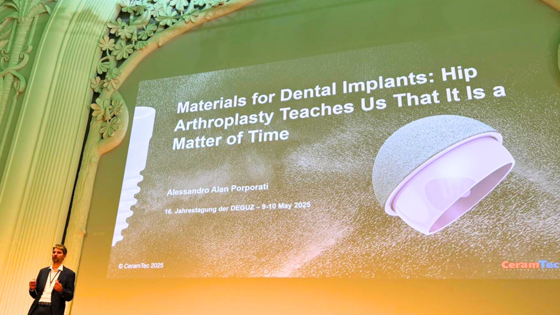 Our Director Medical & Scientific Affairs discussing the convergence of orthopedics and dentistry at DEGUZ Annual Meeting 2025.