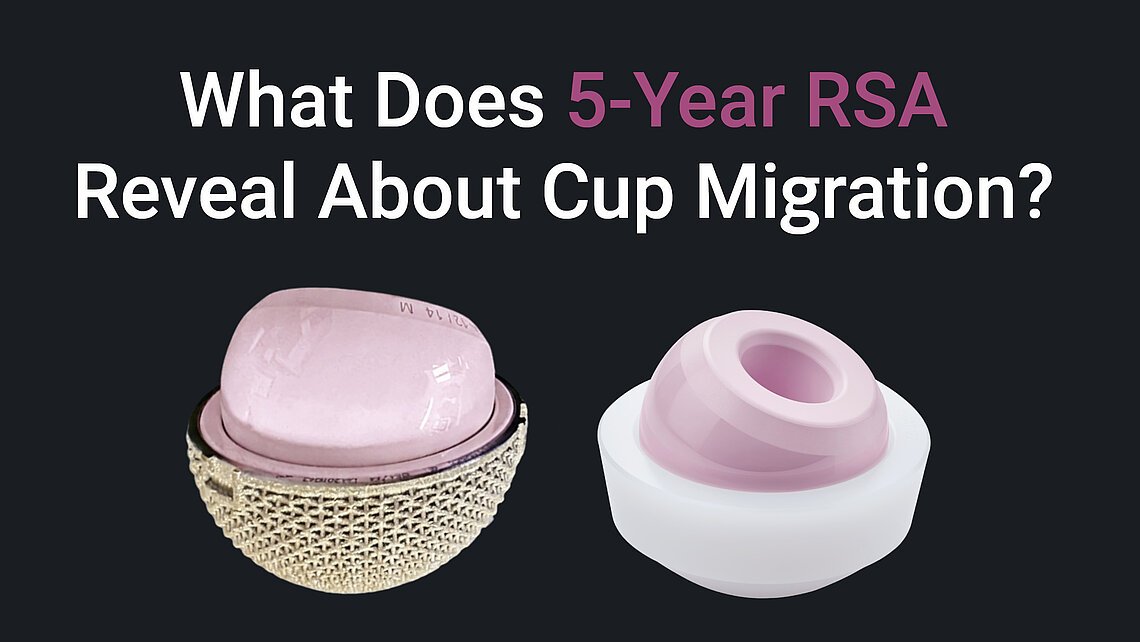 BIOLOX®delta CoC monoblock acetabular cup with titanium mesh shell next to a ceramic-on-polyethylene modular cup component.