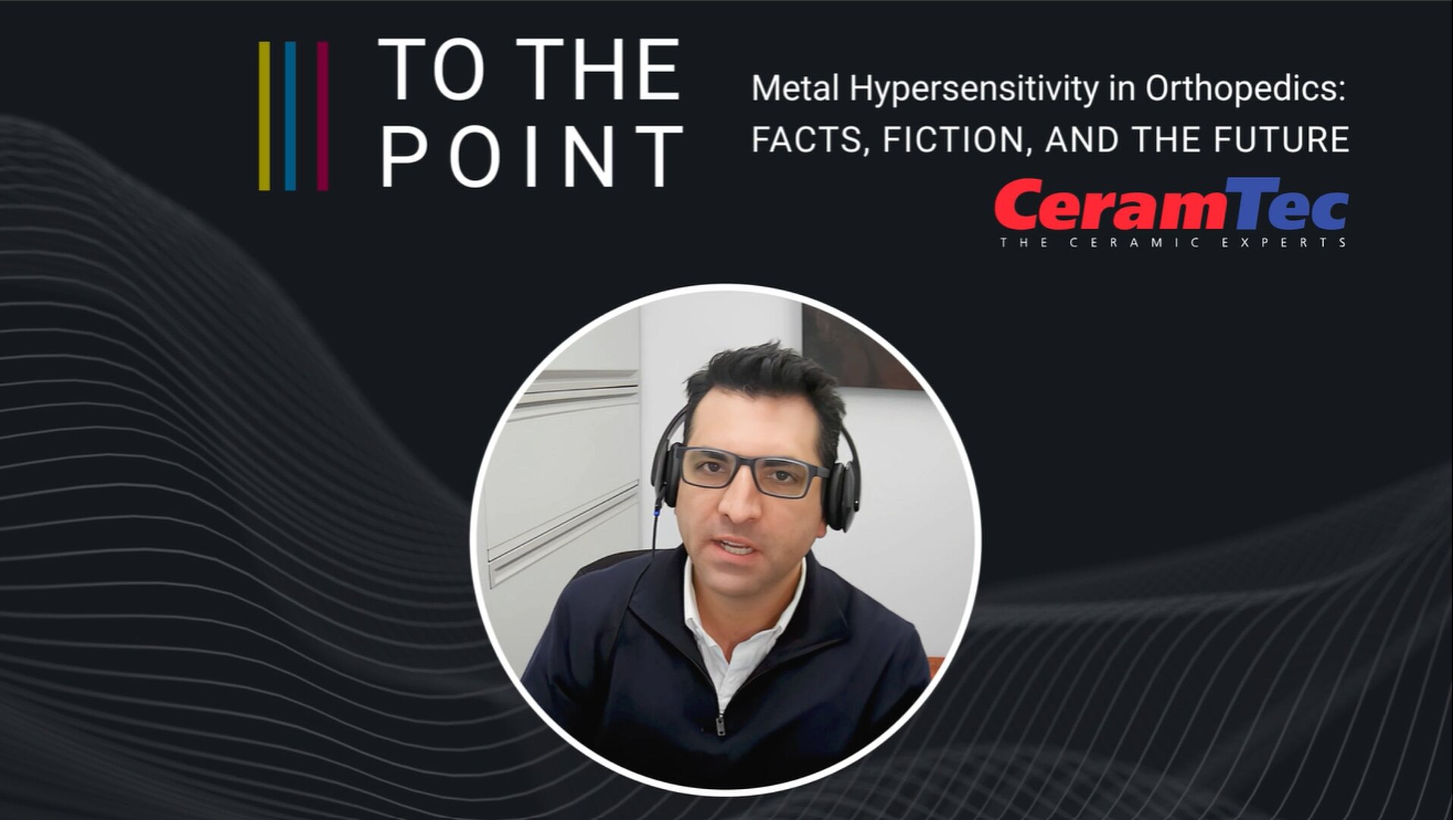 Prof. Marco Caicedo (Rush University) speaking in Episode 2 of CeramTec's "To the Point" webinar series on metal hypersensitivity in orthopedics: facts, fiction, and the future.
