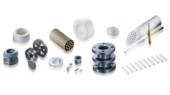Verschiedene strukturkeramische Komponenten von CeramTec für medizinische Geräte