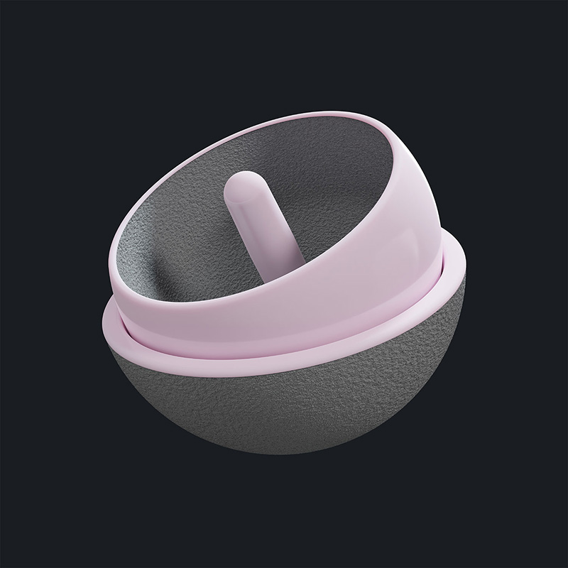 Ceramic hip resurfacing implant with femoral cap and acetabular component shown in assembled configuration.